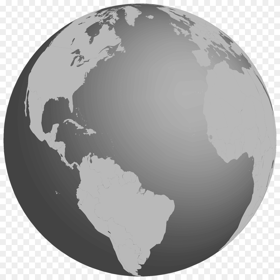 Blank Map World Black And White Clipart, Astronomy, Outer Space, Planet, Globe Png