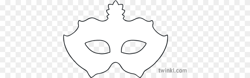 Blank Masquerade Mask Illustration Twinkl Line Drawing Of Huia Bird, Stencil, Logo Png Image