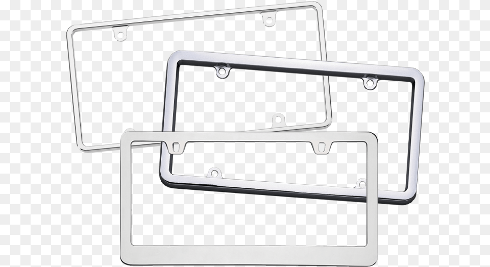 Blank Metal License Plate Frames Window Png