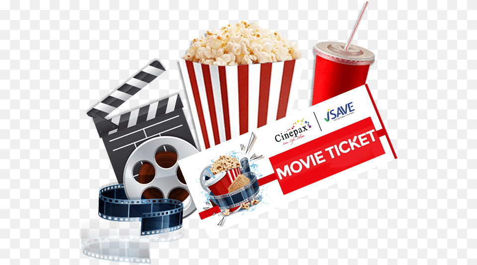 Blank Movie Ticket, Food, Snack, Clapperboard, Popcorn Free Png