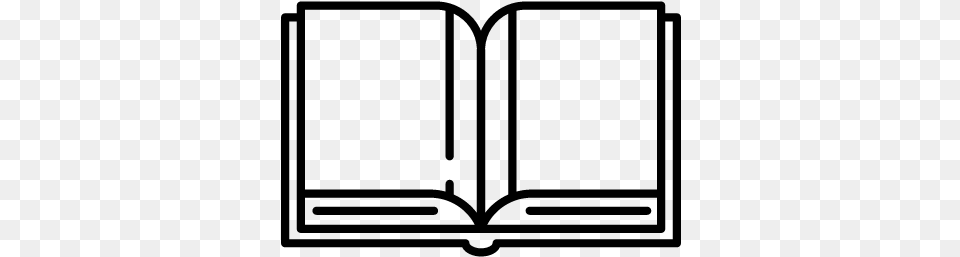 Blank Open Book Vector Reading And Writing Icon, Gray Free Png