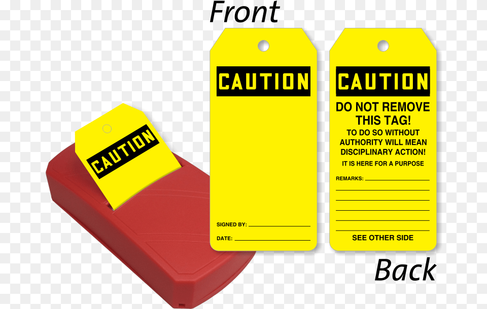 Blank Osha Caution Two Sided Safety Refill Quicktags Parallel Free Png