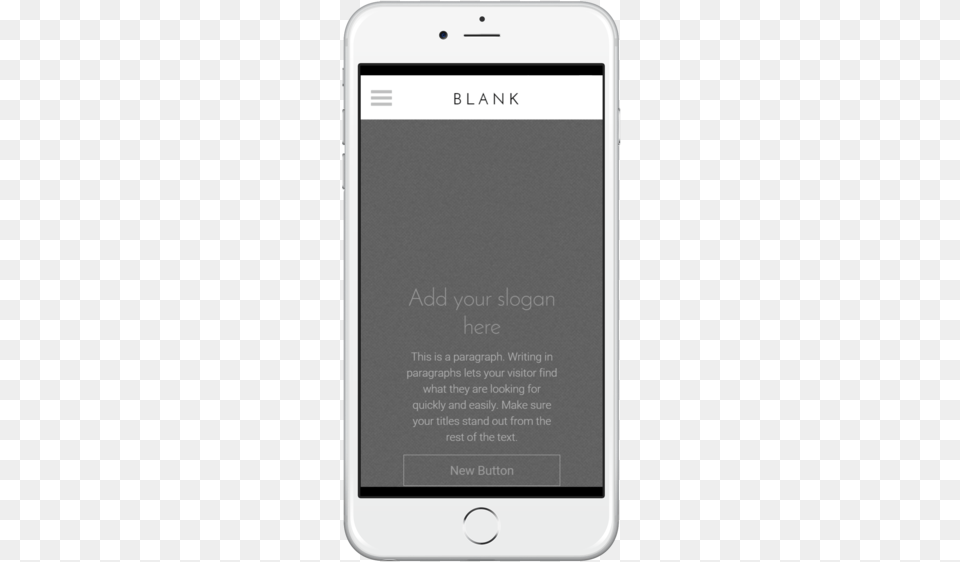 Blank Parallax Template Mobile View Iphone, Electronics, Mobile Phone, Phone Free Transparent Png
