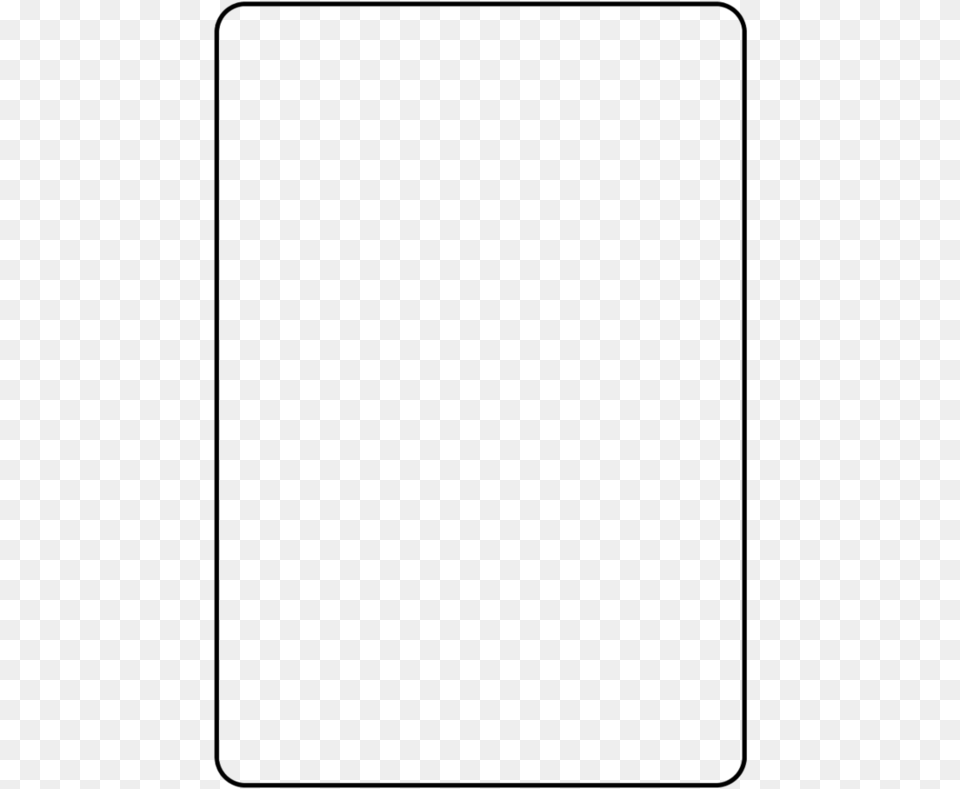 Blank Playing Card Template Simple Black Border Portrait, Gray Png Image