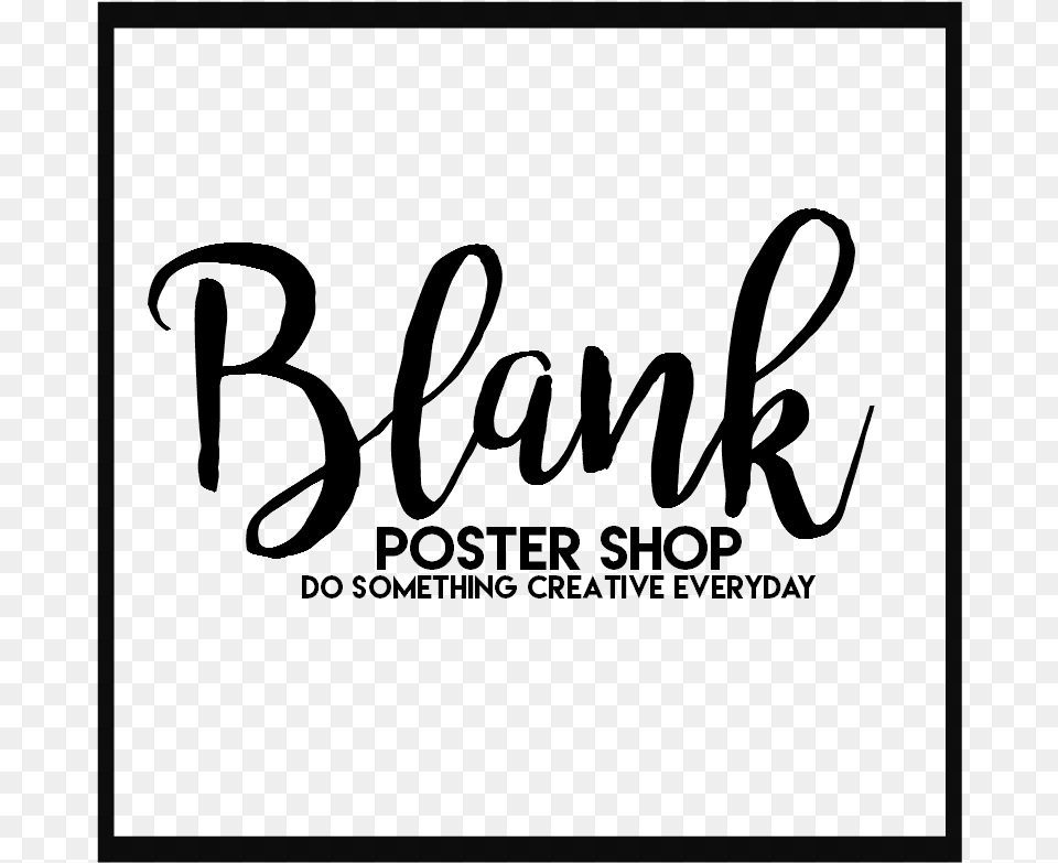 Blank Poster Shop Calligraphy, Gray Free Png