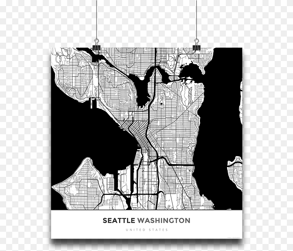 Blank Seattle Map, Chart, Plot, Diagram, Plan Free Png