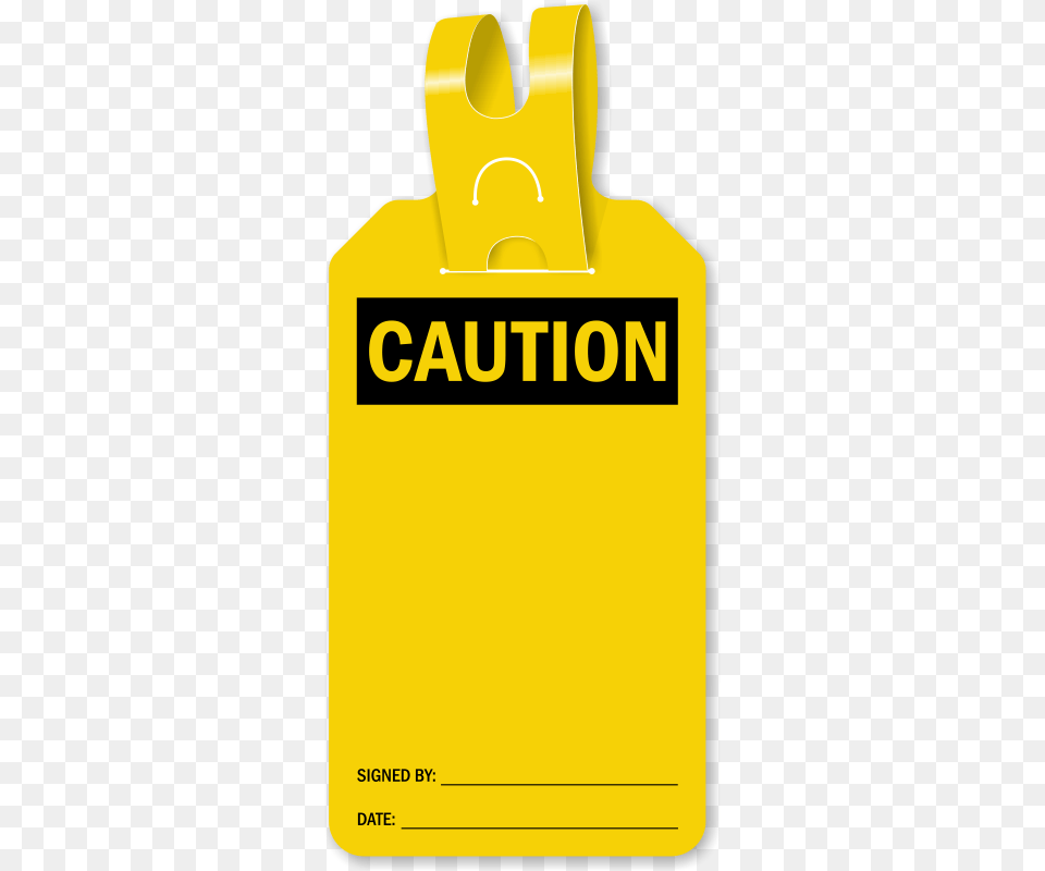 Blank Self Locking Osha Caution Tag With Tail High Quality Sku, Text Free Png