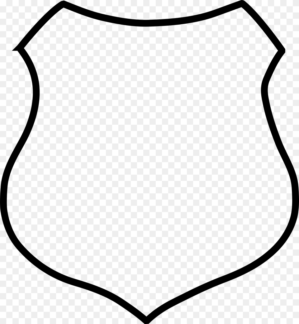 Blank Shield Clipart, Gray Free Png