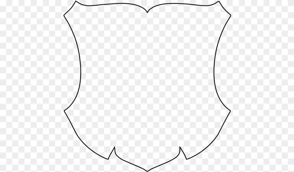 Blank Shield Template Printable Shield Template Line Art, Gray Png Image