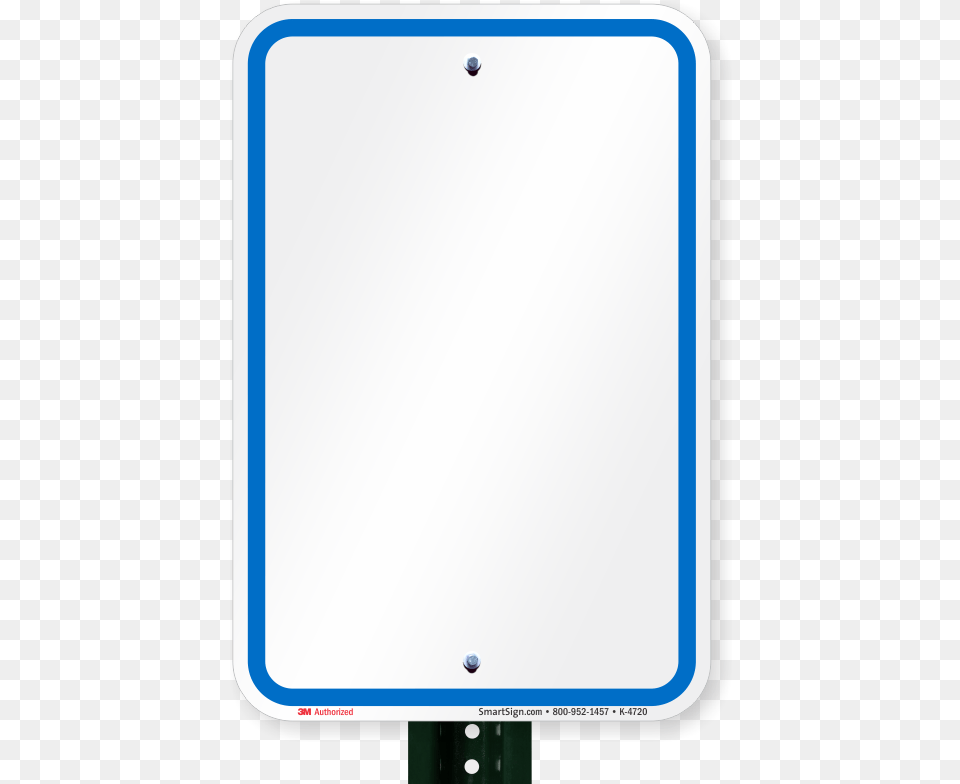 Blank Sign Blue Printed Border Flat Panel Display, White Board, Symbol Free Png Download