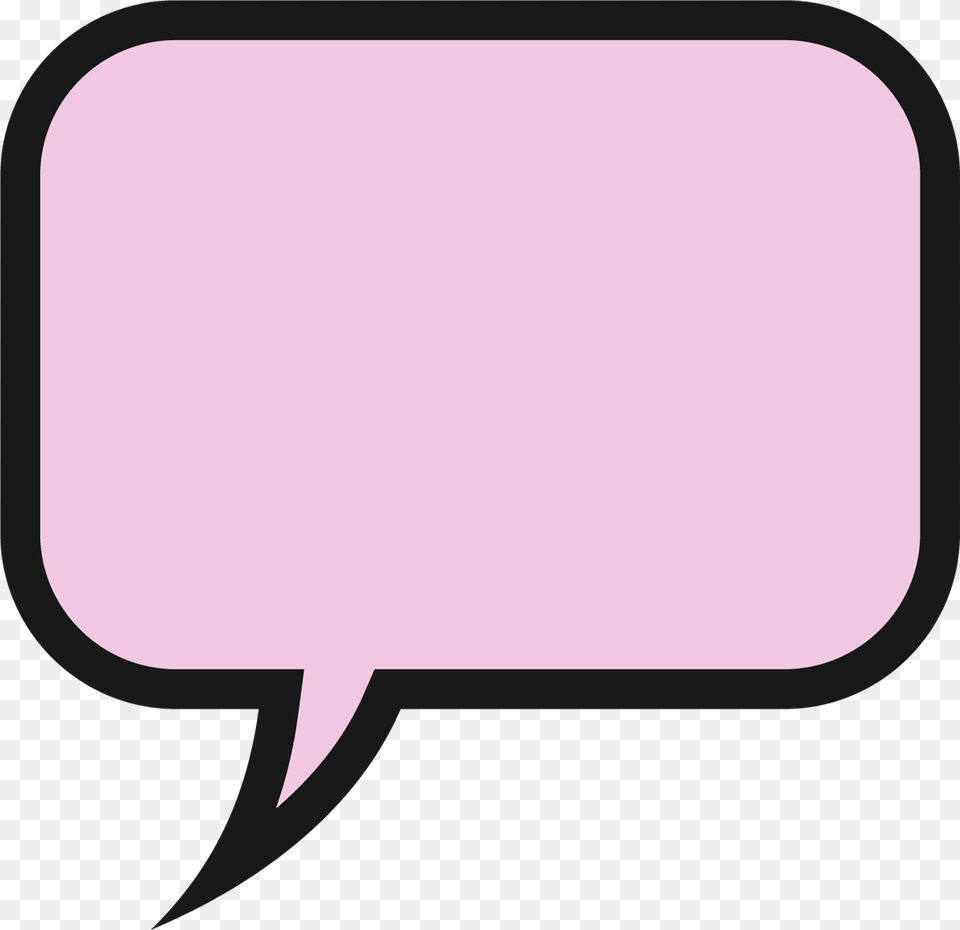 Blank Speech Bubble Clipart Clipartix Pink Speech Bubble Transparent, Animal, Fish, Sea Life, Shark Free Png