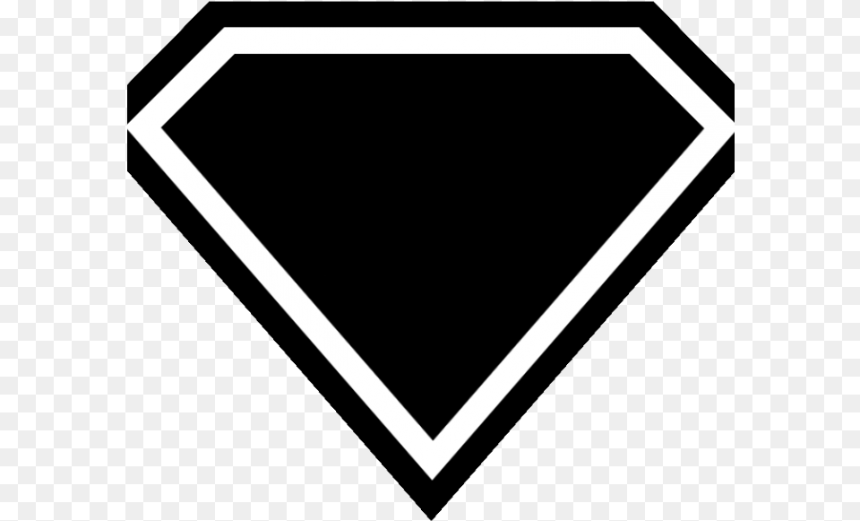 Blank Superman Logo Clipart Superman Blank Superman Logo, Triangle, Blackboard Png
