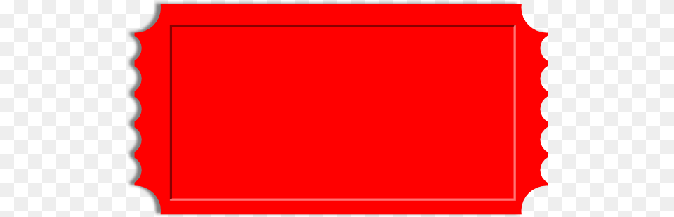 Blank Ticket Outline Clipart 2 By Patrick Blank Red Raffle Ticket Free Transparent Png