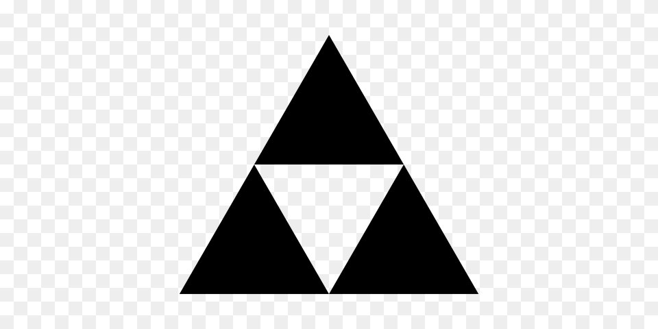 Blank Triforce Game Project Decals Stickers, Gray Png