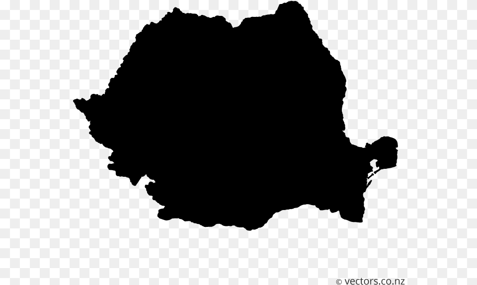 Blank Vector Map Of Romania Romania Map Vector, Gray Png