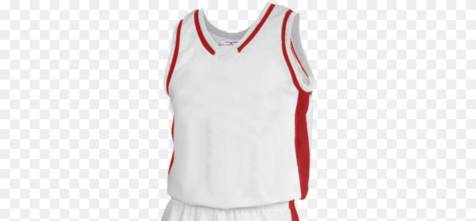 Blank White Basketball Jersey White Blank Basketball Jersey, Clothing, Shirt, Vest Free Png