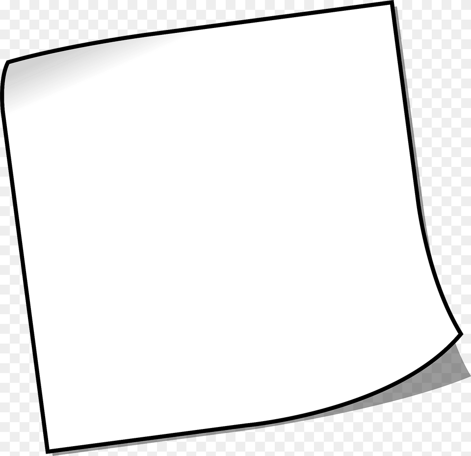 Blank White Sticky Note Clipart, White Board, Electronics, Screen, Paper Png