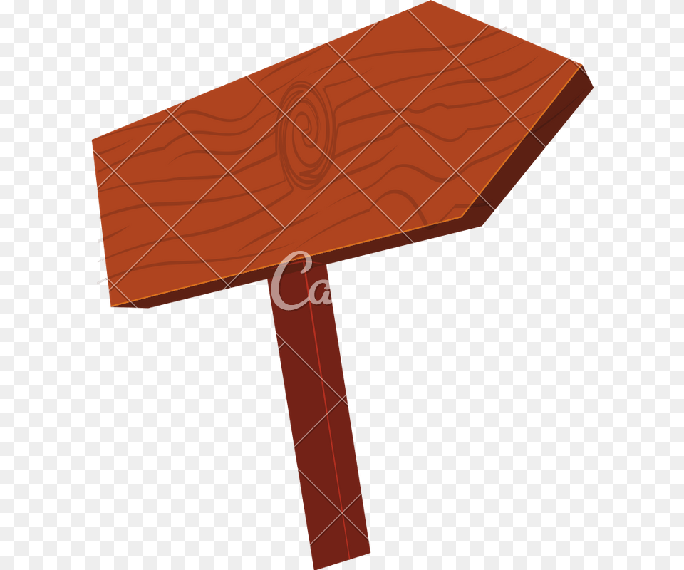 Blank Wooden Road Sign, Device, Hammer, Tool, Mallet Free Transparent Png