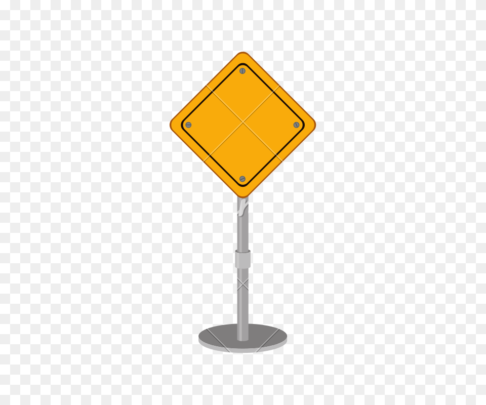 Blank Yellow Road Sign, Road Sign, Symbol Png