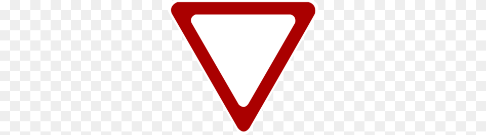Blank Yield Sign Clip Art, Symbol, Road Sign, Triangle, Smoke Pipe Png Image