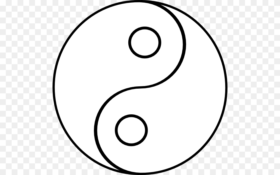 Blank Yin Yang Clip Art, Number, Symbol, Text, Disk Png Image