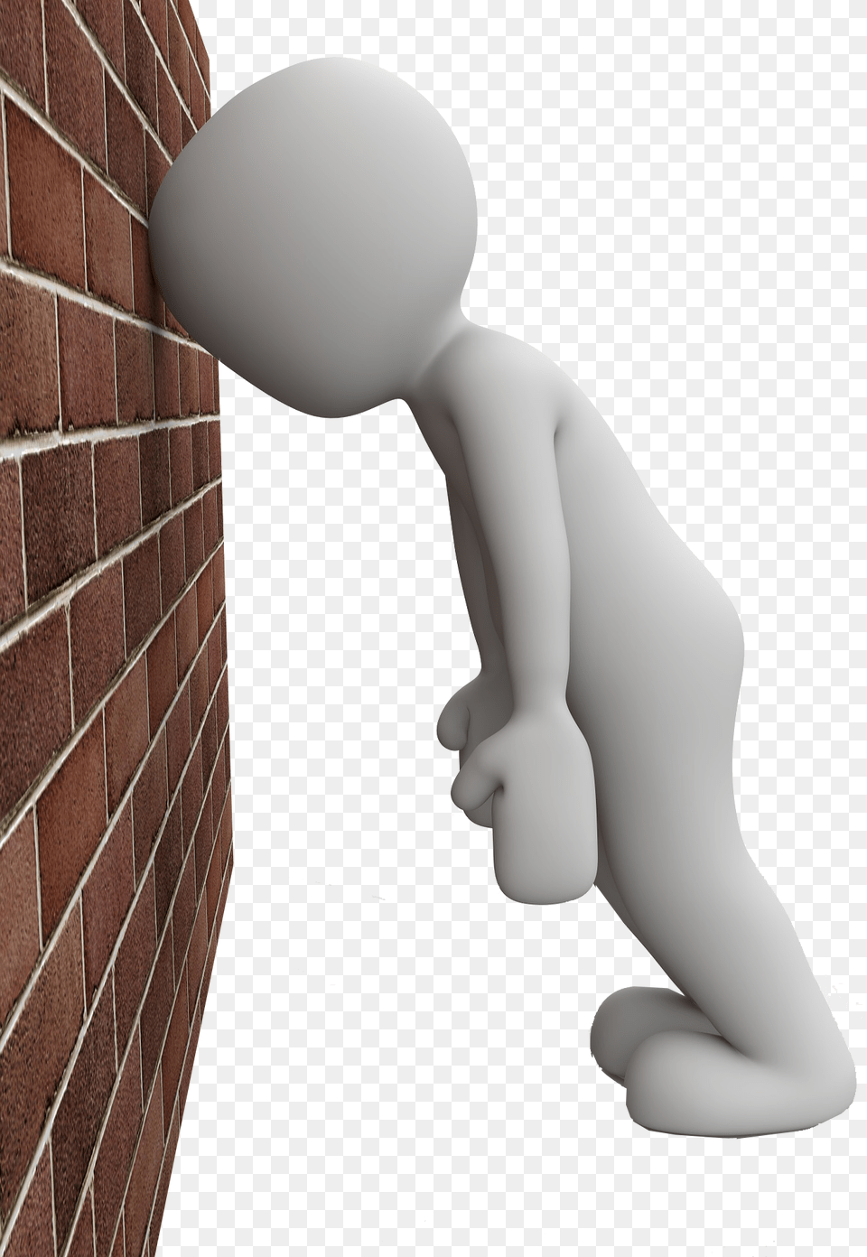 Blankman Banging Head Against Wall Beating Head Against Wall Clipart, Urban, Brick, Street, City Free Png Download