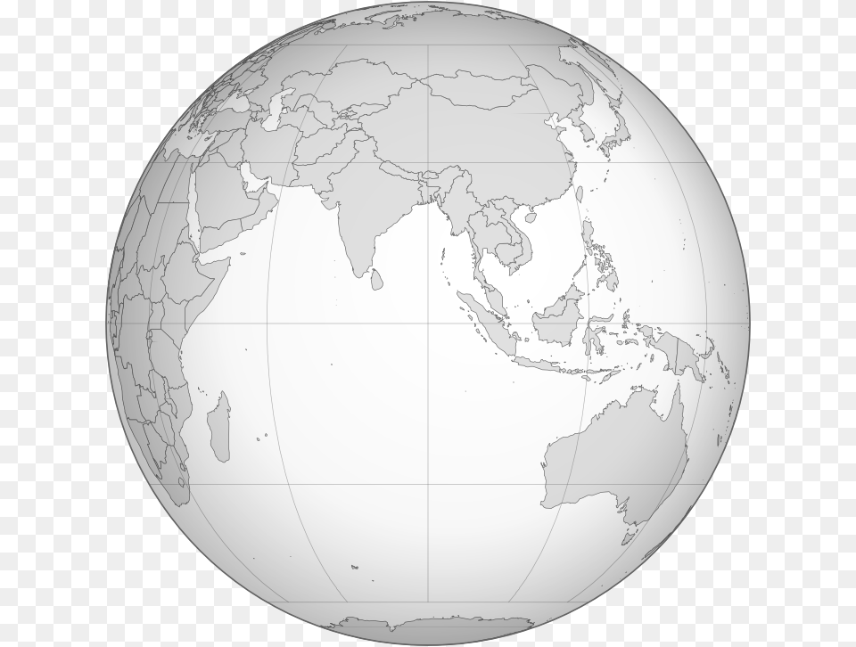 Blankmap Ao 270w Asia Map Of Asia With, Astronomy, Outer Space, Planet, Globe Png
