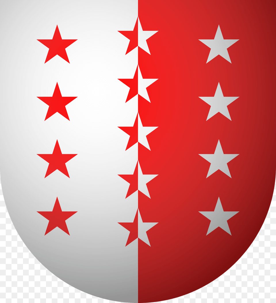 Blason Ch Canton Valais 3d Clipart, Flag, Symbol, Star Symbol Png Image