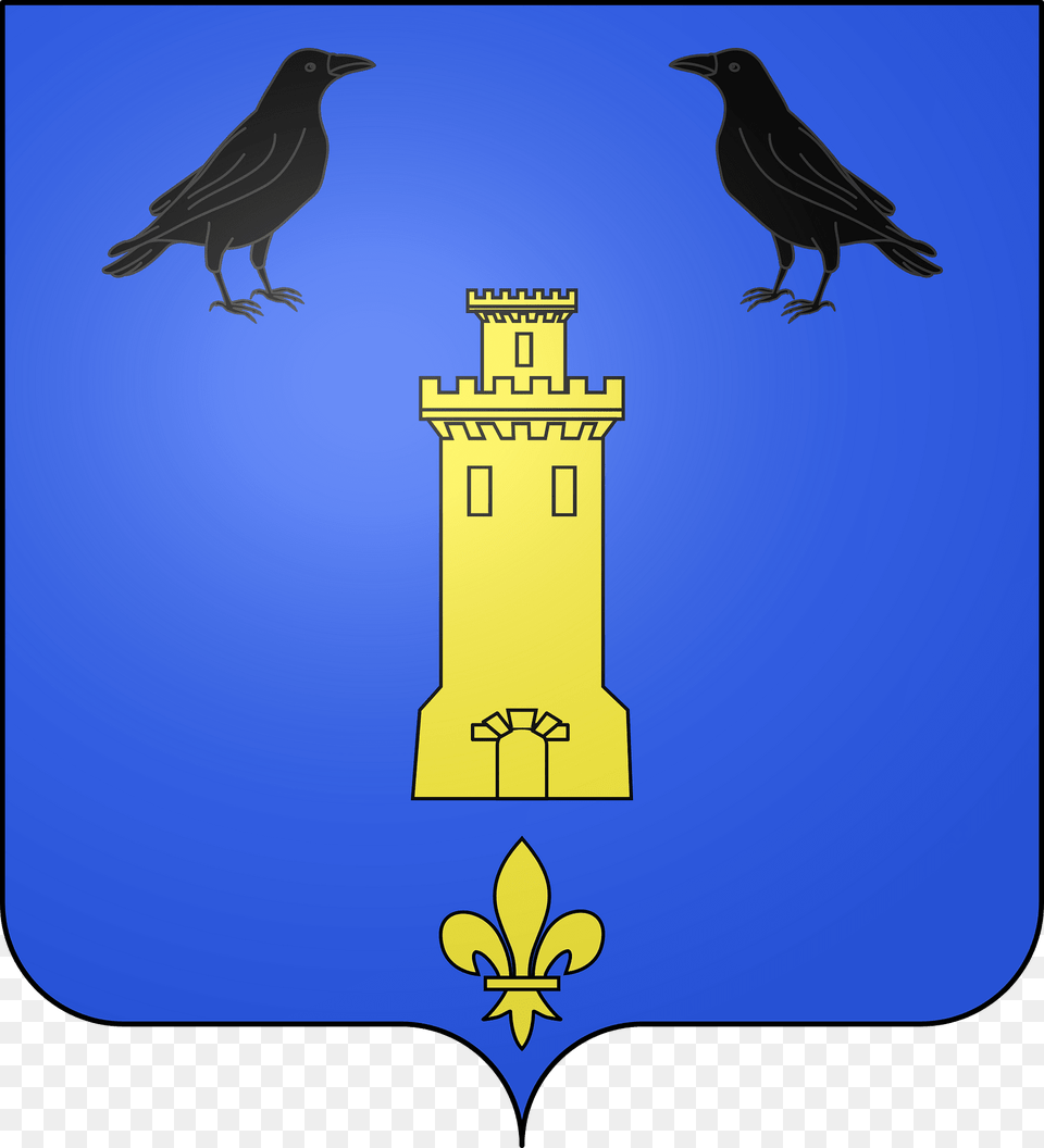 Blason De La Ville D39arcizans Dessus Hautes Pyrnes Clipart, Animal, Bird, Blackbird Free Png Download