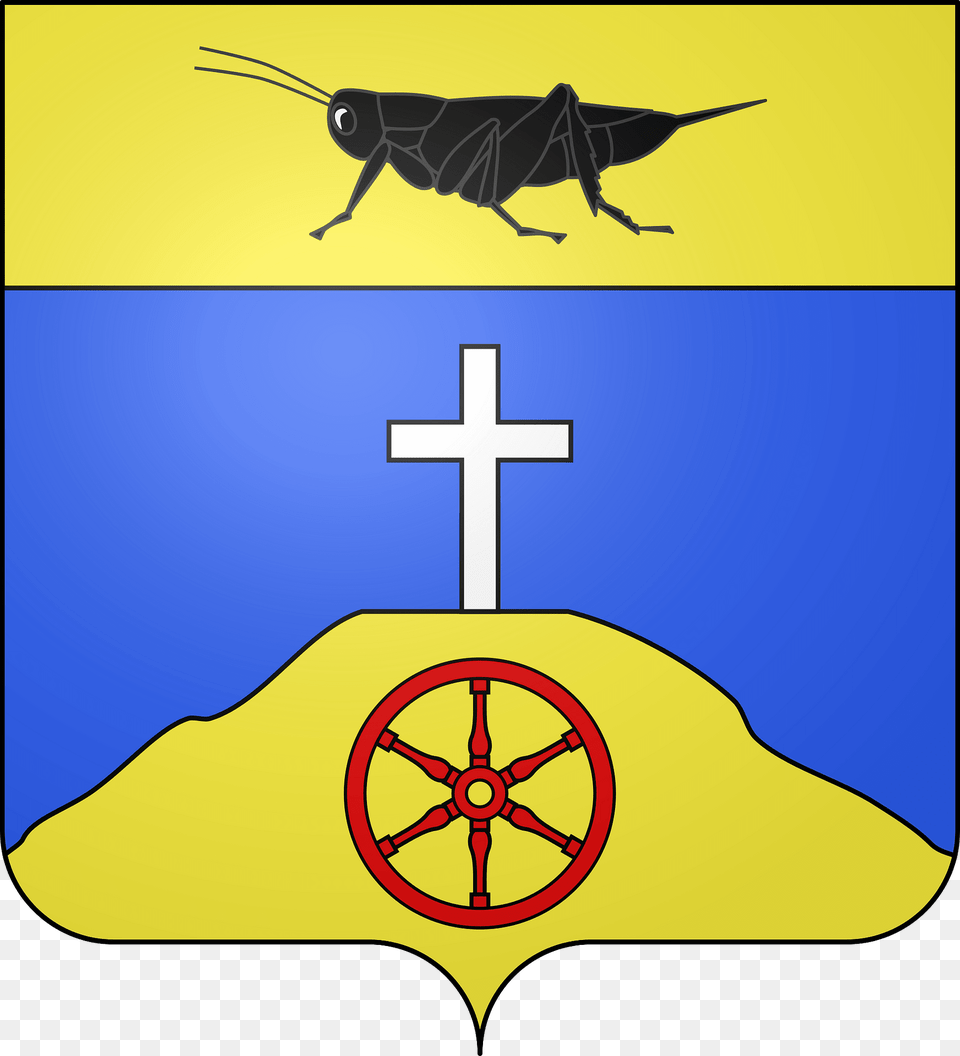 Blason De La Ville D39arrodets Ez Angles Hautes Pyrnes Clipart, Machine, Wheel, Animal, Cross Png Image