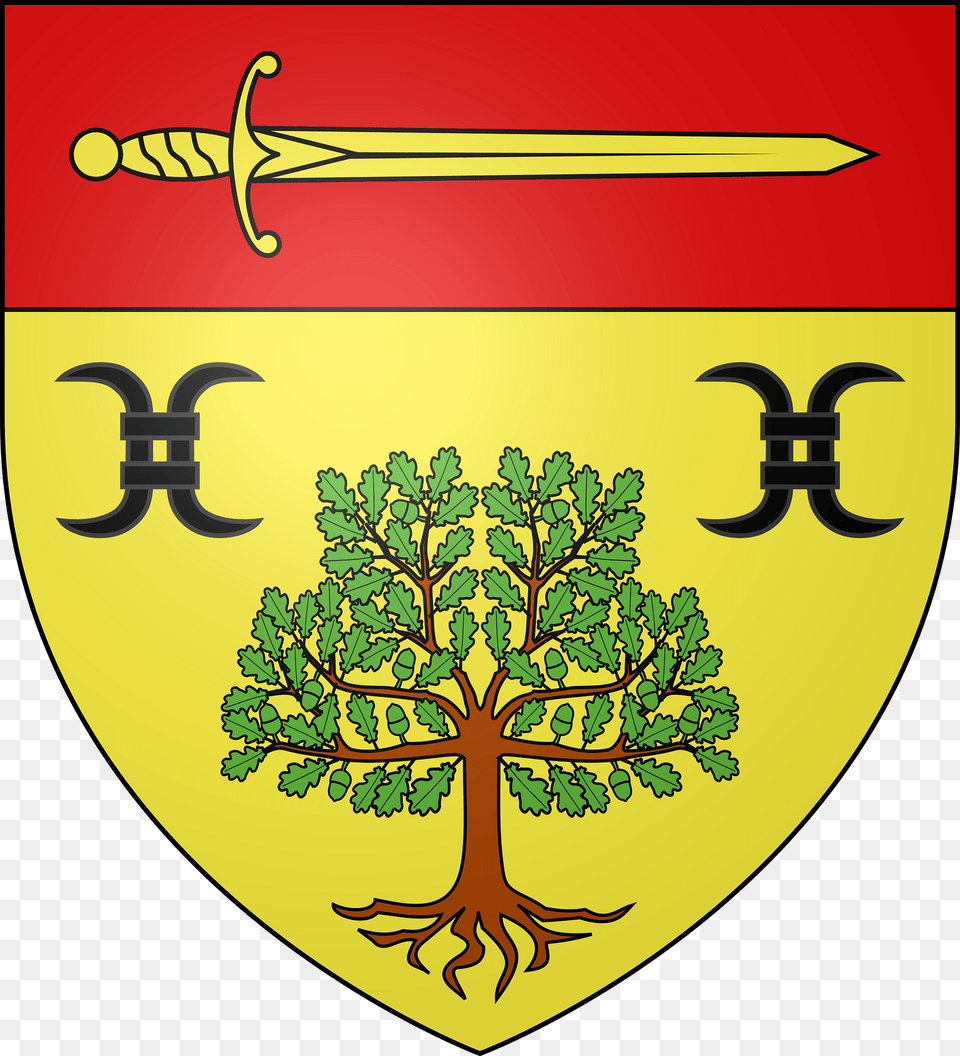 Blason De La Ville D39auzouer En Touraine 37 Clipart, Plant, Sword, Weapon, Armor Png Image