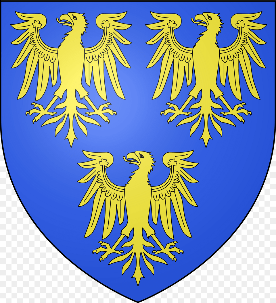 Blason De La Ville D39azay Le Rideau 37 Clipart, Armor, Shield, Animal, Bird Free Png