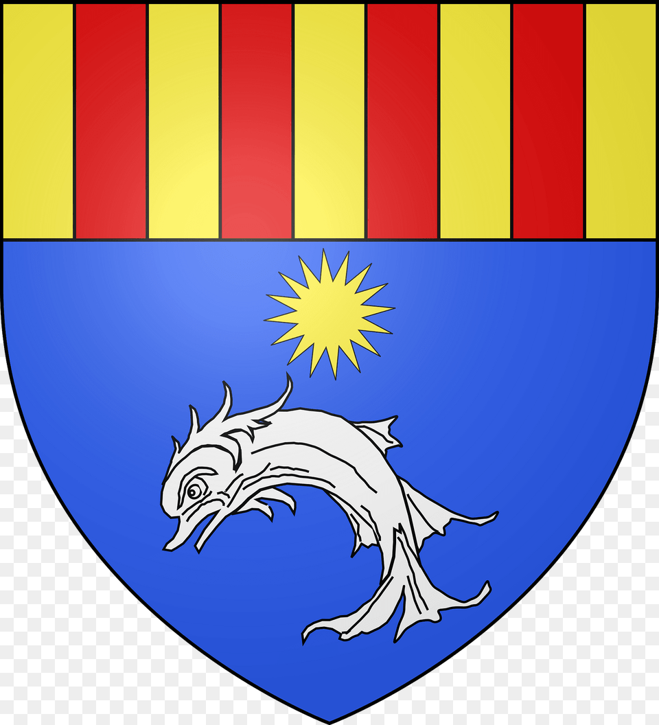 Blason De La Ville D39ensus La Redonne 13 Clipart, Armor, Shield, Animal, Fish Free Png Download