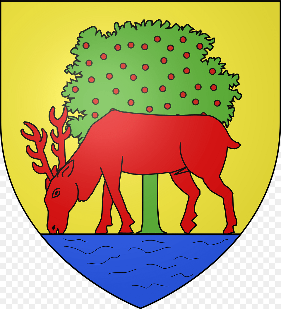 Blason De La Ville D39hirtzbach 68 Clipart, Animal, Deer, Mammal, Wildlife Png Image