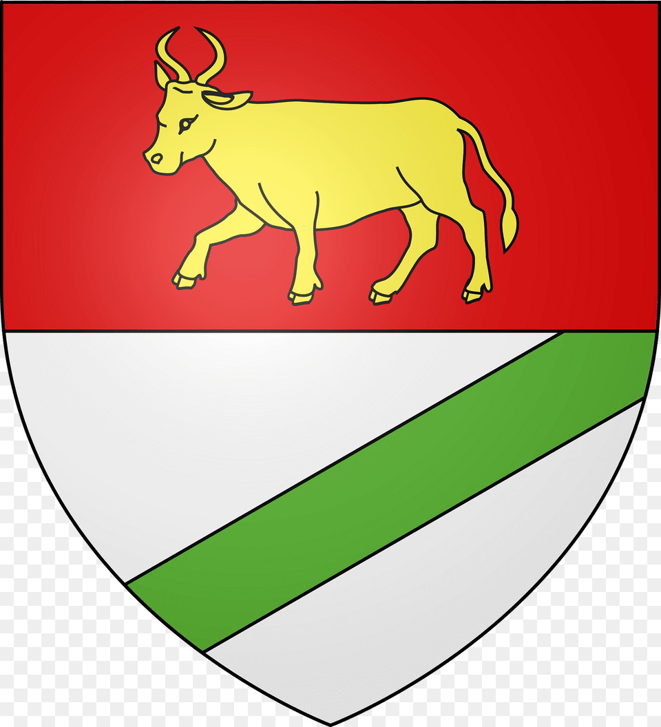 Blason De La Ville De Aurons 13 Clipart, Animal, Cattle, Cow, Livestock Png Image