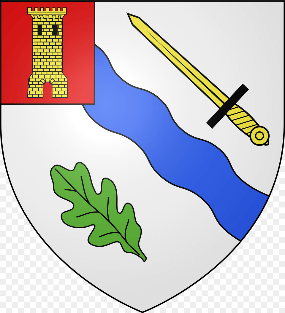 Blason De La Ville De Bagneux 03 Clipart, Sword, Weapon, Armor, Shield Png Image