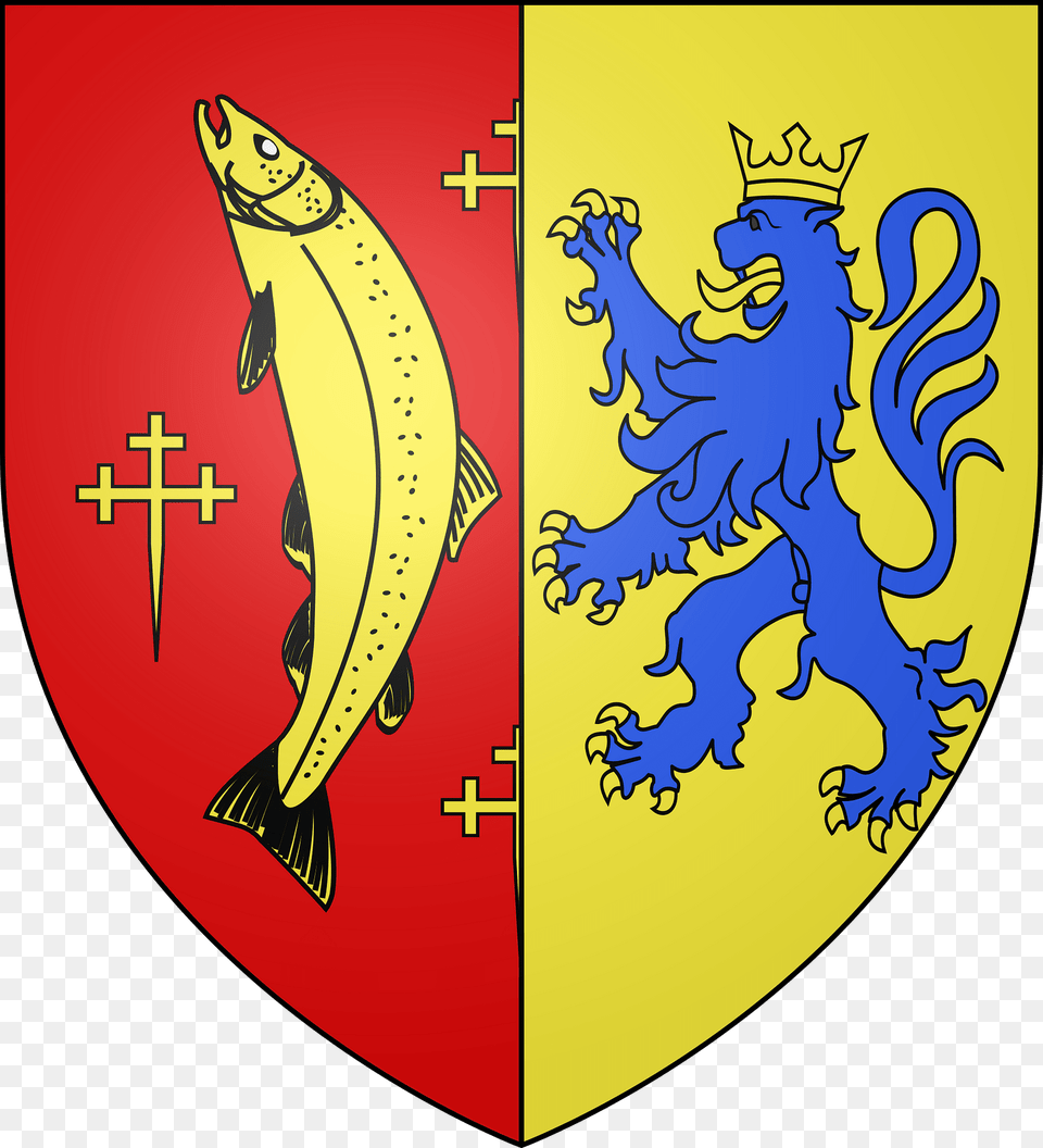 Blason De La Ville De Barchain Moselle Clipart, Armor, Cross, Shield, Symbol Png Image