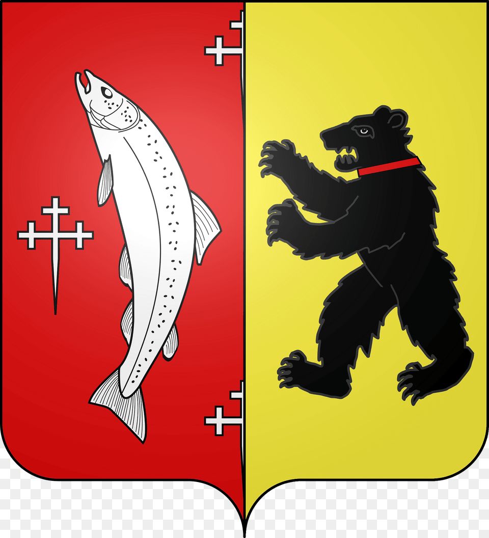 Blason De La Ville De Bezange La Petite Moselle Clipart, Animal, Fish, Sea Life, Shark Free Png