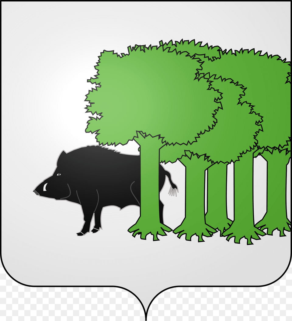 Blason De La Ville De Brouzet Ls Quissac 30 Clipart, Animal, Boar, Hog, Mammal Free Png Download