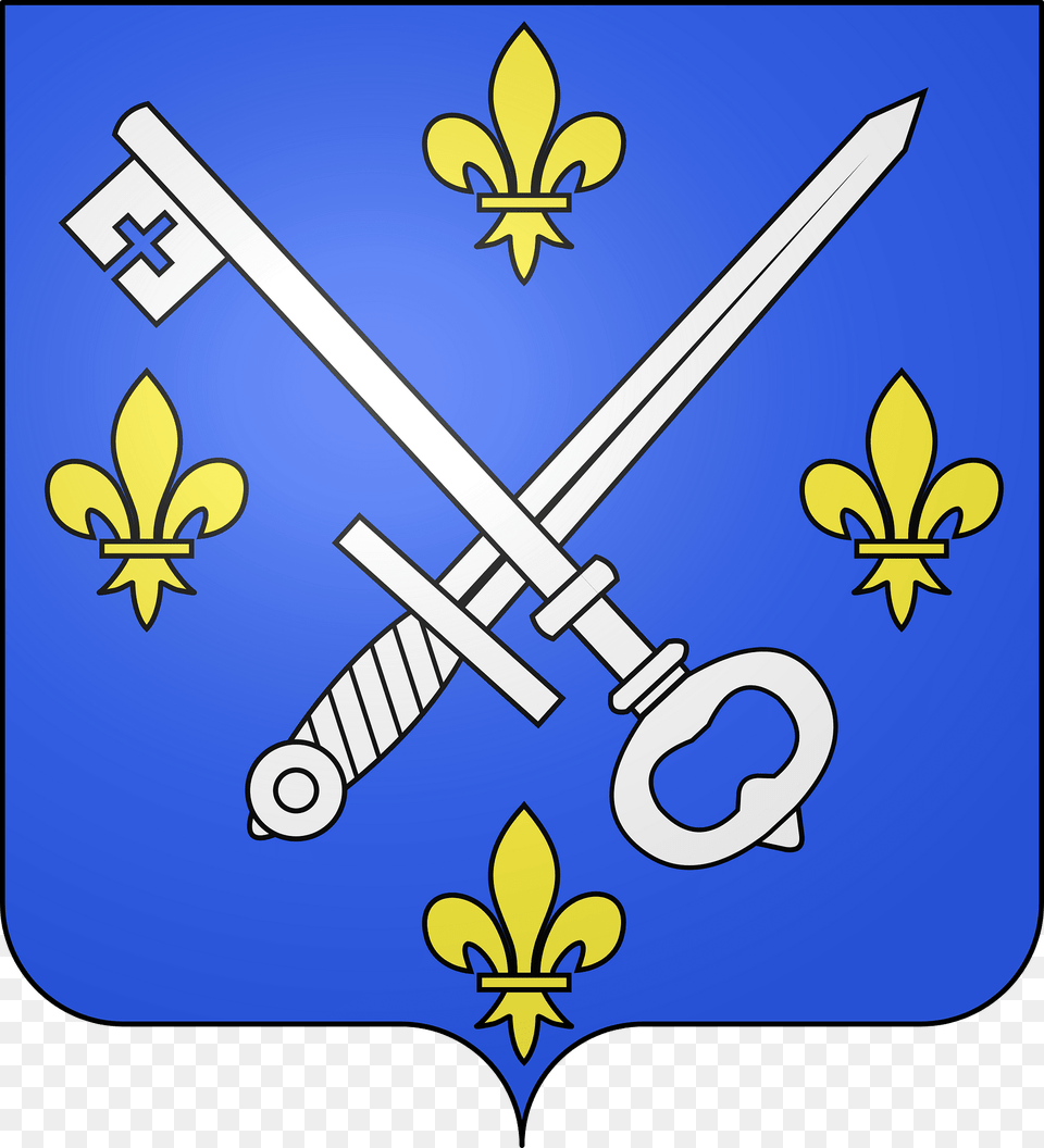 Blason De La Ville De Bze Cte D39or Clipart, Sword, Weapon, Symbol Png Image