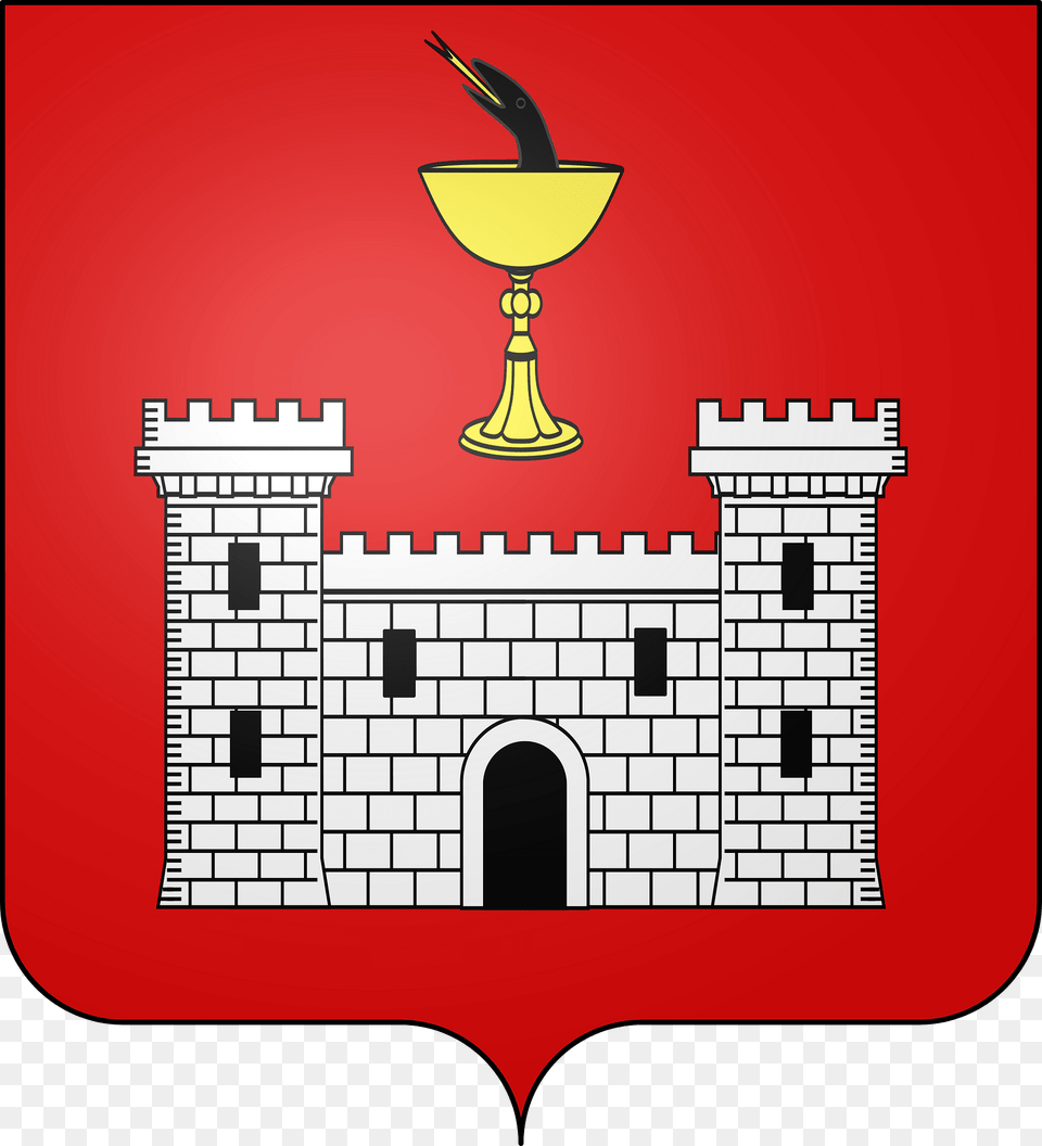 Blason De La Ville De Carnas 30 Clipart, Architecture, Building, Castle, Fortress Png Image