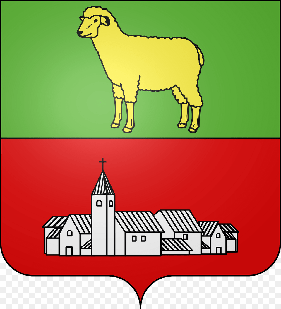 Blason De La Ville De Champignolles Cte D39or Clipart, Animal, Livestock, Mammal, Sheep Free Transparent Png