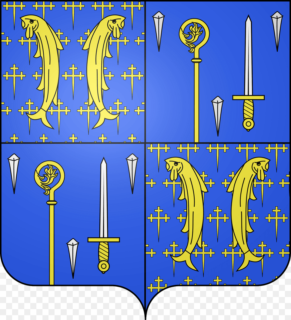 Blason De La Ville De Charny Sur Meuse 55 Clipart, Sword, Weapon, Person Free Png Download