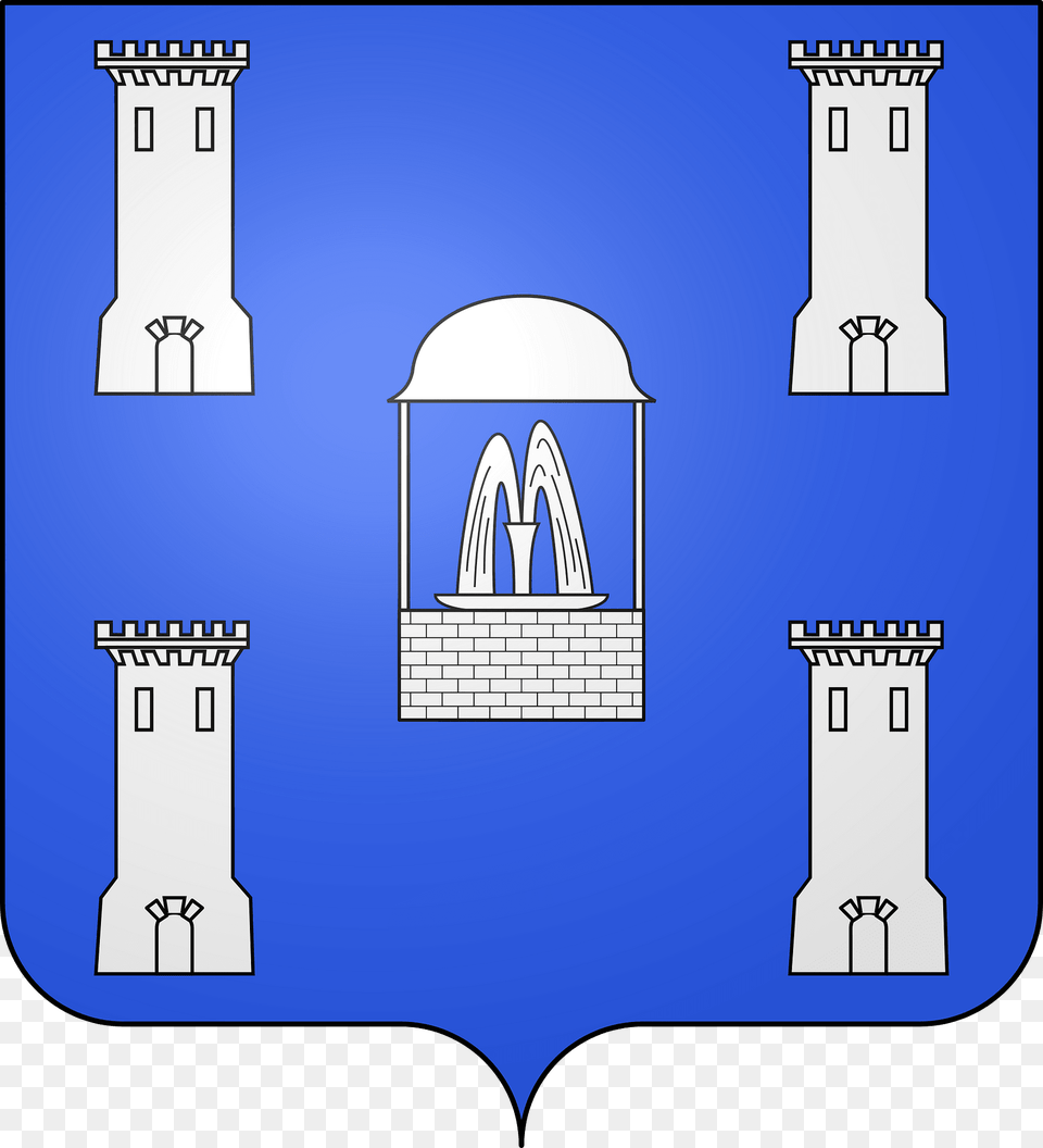 Blason De La Ville De Clarensac 30 Clipart, Arch, Architecture Png Image