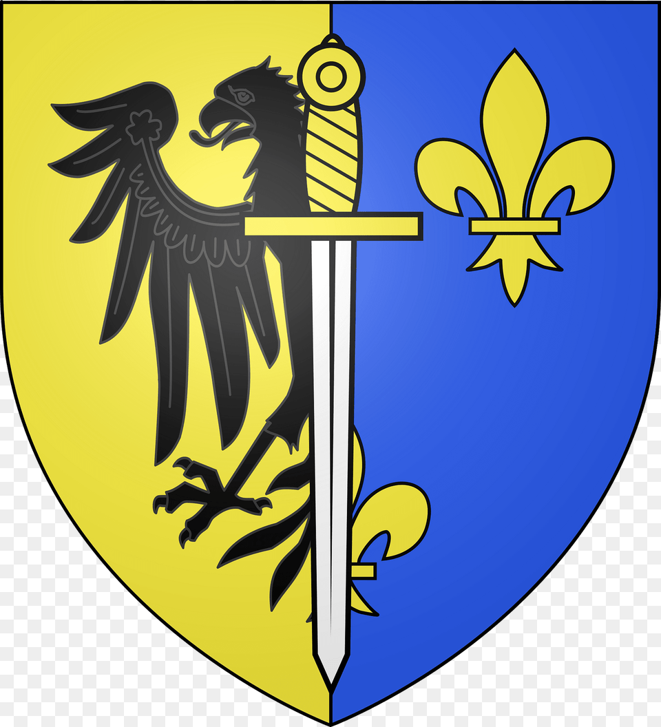 Blason De La Ville De Cormery 37 Clipart, Sword, Weapon, Armor, Blade Free Png Download