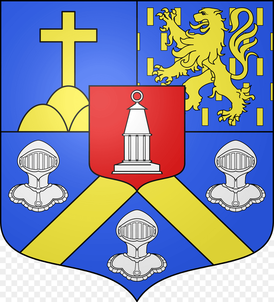 Blason De La Ville De Creutzwald Moselle Clipart, Cross, Symbol, Armor, Emblem Free Transparent Png