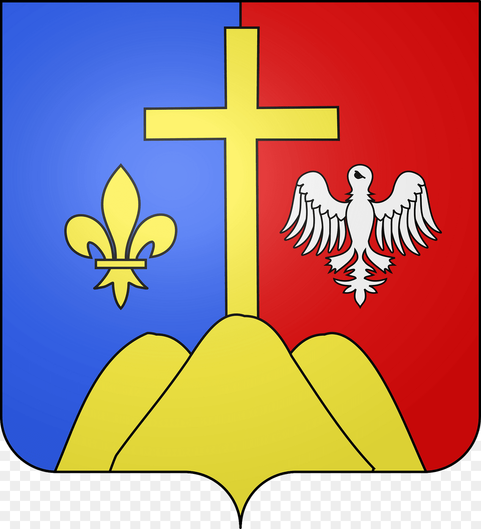 Blason De La Ville De Dalhain Moselle Clipart, Cross, Symbol, Animal, Bird Free Transparent Png