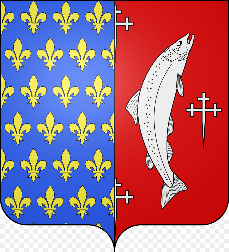 Blason De La Ville De Destry Moselle Clipart, Animal, Fish, Sea Life, Shark Free Png