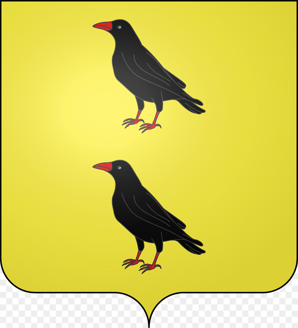 Blason De La Ville De Dolving Moselle Clipart, Animal, Bird, Blackbird, Beak Free Png Download