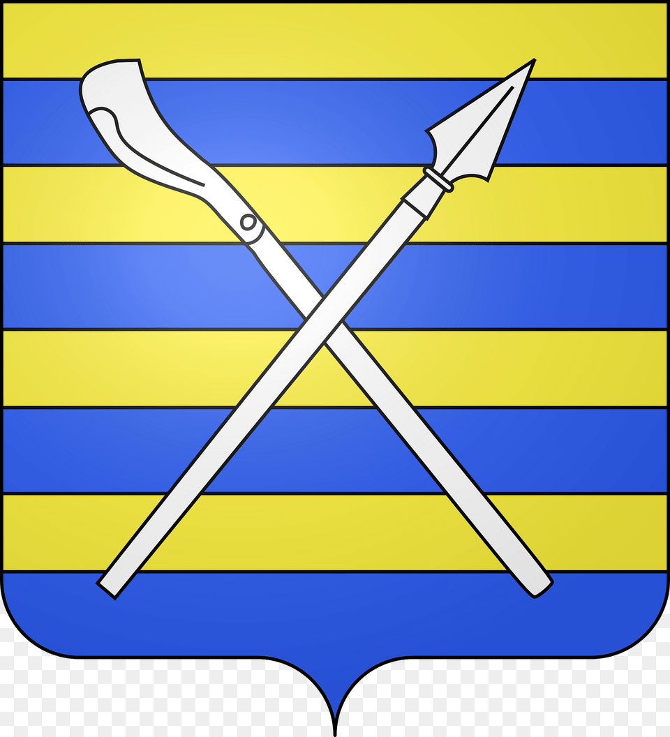 Blason De La Ville De Failly Moselle Clipart, Weapon, Spear, Aircraft, Airplane Png Image